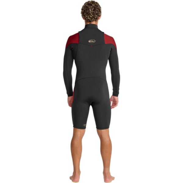 2026 Quiksilver Mens Mercury 2/2mm Chest Zip Long Sleeve Springsuit Wetsuit 25AW243501 - High Risk Red